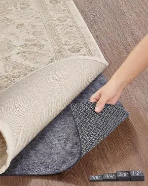 Veken Non Slip Cushioned Rug Pad Gripper, Felt and Silicone Backing, Carpet Liner Protector Mat for Area Rugs and Hardwood Floors, Keep Rugs Safe and in Place, 2 x 3 Ft 1/8 inch Thick Veken Non Slip Cushioned Rug Pad Gripper, Felt and Silicone Backing, Carpet Liner Protector Mat for Area Rugs and Hardwood Floors, Keep Rugs Safe and in Place, 2 x 3 Ft 1/8 inch Thick