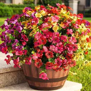 Artificial Flowers for Outdoors, UV Resistant Fake Silk Flowers Artificial Flowers for Outdoors, UV Resistant Fake Silk Flowers