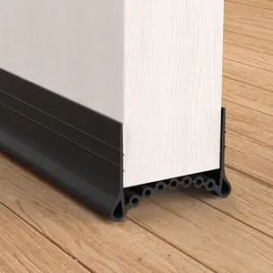 SUNMON Silicone Door Draft Stopper, 39in Upgraded Door Slide-On Under Door Seal Blocker, Under Door Sweep Weather Stripping3.25FT Black SUNMON Silicone Door Draft Stopper, 39in Upgraded Door Slide-On Under Door Seal Blocker, Under Door Sweep Weather Stripping3.25FT Black