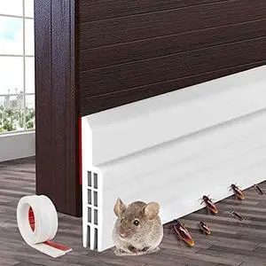 Door Draft Stopper Under Door Draft Blocker Insulator Door Sweep Weather Stripping Noise Stopper Strong Adhesive 2" Width x 39" Length (White) Door Draft Stopper Under Door Draft Blocker Insulator Door Sweep Weather Stripping Noise Stopper Strong Adhesive 2" Width x 39" Length (White)