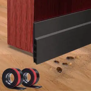 2PC Silicone Door Draft Stopper 39 inches Door Seal Strip for Under Door Seal Gap Interior & Exterior Doors Weather Stripping Soundproof 2PC Silicone Door Draft Stopper 39 inches Door Seal Strip for Under Door Seal Gap Interior & Exterior Doors Weather Stripping Soundproof