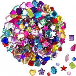 JPSOR 900pcs Acrylic Flatback Gems Rhinestones, 9 Shapes JPSOR 900pcs Acrylic Flatback Gems Rhinestones, 9 Shapes