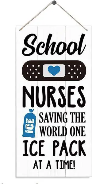 Funny Gift for School Nurse, School Nurses Saving the World One Ice Pack At A Time Sign, Decorative Wood Hanging Wood Plaque, Humorous Nurse Office Decor, Nurse Themed Decor for School Clinic Funny Gift for School Nurse, School Nurses Saving the World One Ice Pack At A Time Sign, Decorative Wood Hanging Wood Plaque, Humorous Nurse Office Decor, Nurse Themed Decor for School Clinic