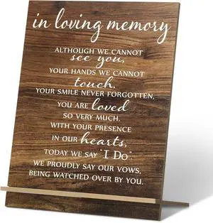 Chunful in Loving Memory Wedding Memorial Table Sign for Wedding,Classic Chunful in Loving Memory Wedding Memorial Table Sign for Wedding,Classic