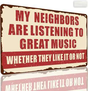 Funny Metal Signs Music Gifts for Men, 8x12 Inch Wall Decor Funny Metal Signs Music Gifts for Men, 8x12 Inch Wall Decor