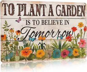 Bestylez Gardening Gifts Vintage Gardening Sign To Plant A Garden is To Believe Tomorrow Tin Sign for Home Garden Greenhouse Living Room Bedroom Outdoor Yard Backyard Decor 8X12 Inch (3366) Bestylez Gardening Gifts Vintage Gardening Sign To Plant A Garden is To Believe Tomorrow Tin Sign for Home Garden Greenhouse Living Room Bedroom Outdoor Yard Backyard Decor 8X12 Inch (3366)