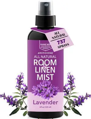 Aromasong All-Natural Extra Strength Lavender Spray for Sleep - Room & Linen Spray for Pillows and Sheets 4 Fl Oz. Aromasong All-Natural Extra Strength Lavender Spray for Sleep - Room & Linen Spray for Pillows and Sheets 4 Fl Oz.