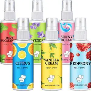 6 Pack Toilet Spray, Bathroom Odor Deodorizer with Essential Oil 6 Pack Toilet Spray, Bathroom Odor Deodorizer with Essential Oil