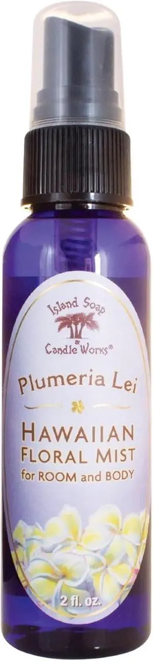 Island Soap & Candle Works Botanical Body Mister & Room Spray - Living Room or Bathroom Spray w/Hawaiiian Sea Plant & Plumeria Lei - Travel Size 2 Ounces Island Soap & Candle Works Botanical Body Mister & Room Spray - Living Room or Bathroom Spray w/Hawaiiian Sea Plant & Plumeria Lei - Travel Size 2 Ounces