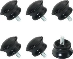 6PCS Curtain Rod Decorative End Caps - Round, 5/8 Inch Diameter, M5 Thread, Roman Double Rod, Small Mushroom Shaped Replacement Mini Head Cap 6PCS Curtain Rod Decorative End Caps - Round, 5/8 Inch Diameter, M5 Thread, Roman Double Rod, Small Mushroom Shaped Replacement Mini Head Cap