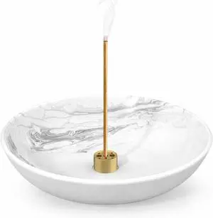 Incense Holder for Sticks Insence Bowl Round Minimalist Resin Plate 6.2 Incense Holder for Sticks Insence Bowl Round Minimalist Resin Plate 6.2
