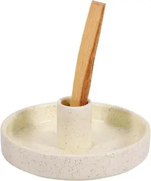Palo Santo Holder, Ceramic Incense Burner for Palo Santo Wood or Scented Incense Stick, Beige Palo Santo Holder, Ceramic Incense Burner for Palo Santo Wood or Scented Incense Stick, Beige