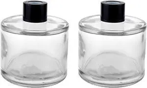 Teensery 2 Pcs 50ML Glass Diffuser Bottles Empty Refillable Fragrance Diffuser Jars Essential Oils Containers with Black Cap for DIY Replacement Reed Diffuser Gift Sets Teensery 2 Pcs 50ML Glass Diffuser Bottles Empty Refillable Fragrance Diffuser Jars Essential Oils Containers with Black Cap for DIY Replacement Reed Diffuser Gift Sets