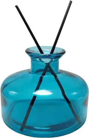 200ml/6.7oz Empty Blue Round Glass Diffuser Bottle Refillable Scented Oil Diffuser Containers Fragrance Accessories Use for DIY Bedroom Bathroom Home Decor 200ml/6.7oz Empty Blue Round Glass Diffuser Bottle Refillable Scented Oil Diffuser Containers Fragrance Accessories Use for DIY Bedroom Bathroom Home Decor