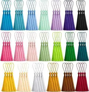 MAQIHAN Bookmark Tassels Bulk - 80PCS Mini Tassels with Loops, 20 Colors MAQIHAN Bookmark Tassels Bulk - 80PCS Mini Tassels with Loops, 20 Colors