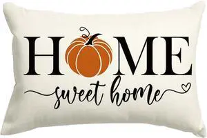Fall Pillows Covers 12x20 Inch,Outdoor Pumpkin Thanksgiving Lumbar Beige Fall Pillows Covers 12x20 Inch,Outdoor Pumpkin Thanksgiving Lumbar Beige