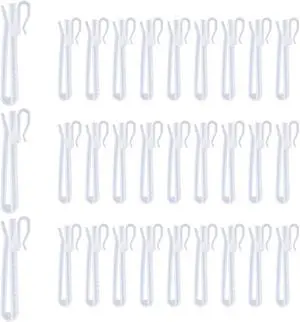 Plastic Curtain Hooks, Adjustable Pinch Pleat Hooks, Ratchet System Pinch Pleat Curtain Hooks for Window Curtain, Door Curtain and Shower Curtain (30PCS) Plastic Curtain Hooks, Adjustable Pinch Pleat Hooks, Ratchet System Pinch Pleat Curtain Hooks for Window Curtain, Door Curtain and Shower Curtain (30PCS)