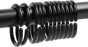 24 pcs Shower Curtain Rings Plastic Shower Curtain Hooks C-Shaped Rings Hook Hanger Bath Drape Loop Clip Glide Bathroom Shower Window Rod (Black) 24 pcs Shower Curtain Rings Plastic Shower Curtain Hooks C-Shaped Rings Hook Hanger Bath Drape Loop Clip Glide Bathroom Shower Window Rod (Black)