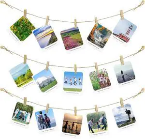 Photo Hanging Display with 50 Photo Clips, String Hanging Pictures Decor Wall Display, Clip Photo Holders for Hanging Kids Artwork On Wall Decor Home Photo Hanging Display with 50 Photo Clips, String Hanging Pictures Decor Wall Display, Clip Photo Holders for Hanging Kids Artwork On Wall Decor Home