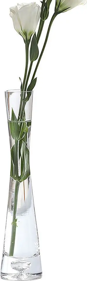 Hand-Made Blown Art Bud Glass Vase Clear Flower Bud Vase Single Stem Vases or Home and Office Décor. Hand-Made Blown Art Bud Glass Vase Clear Flower Bud Vase Single Stem Vases or Home and Office Décor.