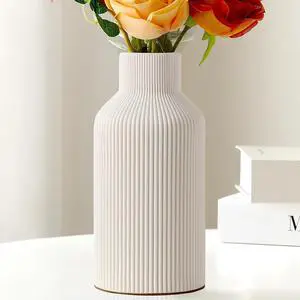 Mfacoy White Ceramic Flower Vase, Minimalist Decor, Modern Home Decorative Vase, Small Pampas Grass Vases For Kitchen, Bedroom, Office, Living Room, Bathroom, Shelf Centerpiece Table Decorations(8 in) Mfacoy White Ceramic Flower Vase, Minimalist Decor, Modern Home Decorative Vase, Small Pampas Grass Vases For Kitchen, Bedroom, Office, Living Room, Bathroom, Shelf Centerpiece Table Decorations(8 in)