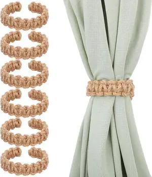 6 Pcs Boho Curtain Tiebacks, Drapes Outdoor Curtain Tiebacks 6 Pcs Boho Curtain Tiebacks, Drapes Outdoor Curtain Tiebacks