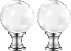 Lamp Finials, 1/4-27 Inch Threaded Base Lamp Finials, 2 Pack Lamp Finials, 1/4-27 Inch Threaded Base Lamp Finials, 2 Pack