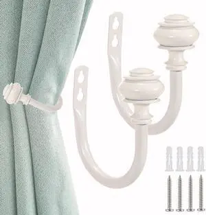 Sumnacon Curtain Holdbacks 2 Pcs Decorative Window Drapery Tiebacks,White Sumnacon Curtain Holdbacks 2 Pcs Decorative Window Drapery Tiebacks,White