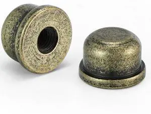2pcs Bronzed Lamp Finials, 1/2 Inch Tall Tapped, 1/4-27 Decorative Knob 2pcs Bronzed Lamp Finials, 1/2 Inch Tall Tapped, 1/4-27 Decorative Knob