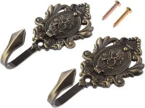 Curtain Tiebacks Small Lightweight Hooks, Vintage Bronze Rose Pattern, 2Pcs Curtain Tiebacks Small Lightweight Hooks, Vintage Bronze Rose Pattern, 2Pcs
