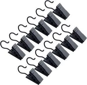 JANYUN 30 Pack Small Heavy-Duty Hook Clip Set Metal Curtain Hangers Clips for Clip Photo Home Decoration Art Craft Display - Black JANYUN 30 Pack Small Heavy-Duty Hook Clip Set Metal Curtain Hangers Clips for Clip Photo Home Decoration Art Craft Display - Black