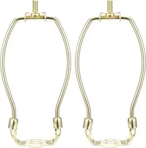 Lamp Harp Holder, 6 Inch Polished Brass Detachable Harp for Table and Floor Lamps 2Pcs Lamp Harp Holder, 6 Inch Polished Brass Detachable Harp for Table and Floor Lamps 2Pcs