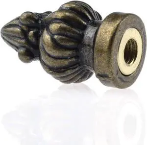 Antique Brass Lamp Finial Cap Knob, Fit Both 3/8" and 1/4-27 Antique Brass Lamp Finial Cap Knob, Fit Both 3/8" and 1/4-27