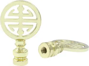 Luomorgo 2 Pcs Lamp Finial, Decorative Finials for Lamp Shades, Gold Lamp Finial Cap Knobs for Table Lamp, Floor Lamp, Desk Lamp Decor (Symbol of Lucky) Luomorgo 2 Pcs Lamp Finial, Decorative Finials for Lamp Shades, Gold Lamp Finial Cap Knobs for Table Lamp, Floor Lamp, Desk Lamp Decor (Symbol of Lucky)