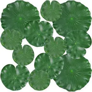 12Pcs Lily Pads for Ponds, Artificial Floating Foam Lotus Leaves 12Pcs Lily Pads for Ponds, Artificial Floating Foam Lotus Leaves