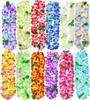 12 Counts Hawaiian Leis for Luau Party Supplies, Tropical Flower Lei Decorations, Premium Artificial Leis for Wedding, Graduation, Beach & Birthday Party Favors 12 Counts Hawaiian Leis for Luau Party Supplies, Tropical Flower Lei Decorations, Premium Artificial Leis for Wedding, Graduation, Beach & Birthday Party Favors