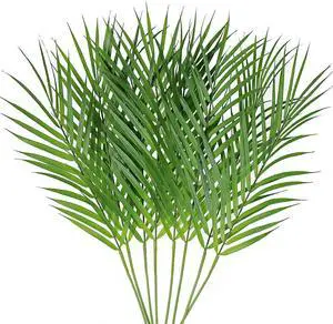 Artificial Areca Palm Leaves, 8 Pcs Faux Tropical Palm Tree Leaves Stems for Floral Arrangement, Hawaiian Luau, Jungle Beach Wedding Party Decor, 28 Inches Tall Artificial Areca Palm Leaves, 8 Pcs Faux Tropical Palm Tree Leaves Stems for Floral Arrangement, Hawaiian Luau, Jungle Beach Wedding Party Decor, 28 Inches Tall