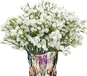 6-Pcs 21 Secure-Stem Realistic Artificial White Babys Breath (Gypsophila) Flowers with No-Shedding Design Perfect for Wedding Centerpieces, Home Decor & Vase Fillers 6-Pcs 21 Secure-Stem Realistic Artificial White Babys Breath (Gypsophila) Flowers with No-Shedding Design Perfect for Wedding Centerpieces, Home Decor & Vase Fillers