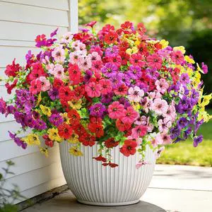 Artificial Flowers for Outdoors (12, Mix 6color) Artificial Flowers for Outdoors (12, Mix 6color)