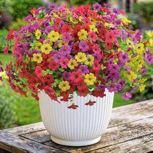 Artificial Flowers for Outdoors UV Resistant Fake Silk Flowers Faux Violet Artificial Flowers for Outdoors UV Resistant Fake Silk Flowers Faux Violet