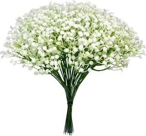 Artificial Baby Breath Flowers Bulk, 20 Stems Faux Gypsophila for Wedding Bouquets, Bridal Decor, Home Decor Realistic Long-Lasting Fake Flowers, Bendable Stems, 2.8oz, 11.5 Inch White Artificial Baby Breath Flowers Bulk, 20 Stems Faux Gypsophila for Wedding Bouquets, Bridal Decor, Home Decor Realistic Long-Lasting Fake Flowers, Bendable Stems, 2.8oz, 11.5 Inch White
