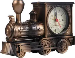 FAVOMOTO Vintage Retro Train Alarm Clock for Home Office Desk Decor FAVOMOTO Vintage Retro Train Alarm Clock for Home Office Desk Decor