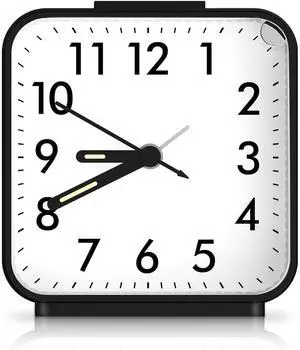 Analog Alarm Clocks, Non Ticking Table Clock with Luminous Hand & Large Display, Battery Powered Silent Bedside Alarm Clock with Snooze & Night Light Function, for Bedroom, Office Analog Alarm Clocks, Non Ticking Table Clock with Luminous Hand & Large Display, Battery Powered Silent Bedside Alarm Clock with Snooze & Night Light Function, for Bedroom, Office