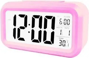 TXY LED Digital Alarm Clock Backlight Snooze Mute Calendar Desktop Electronic Bcaklight Table Clocks Desktop Clock (Pink) TXY LED Digital Alarm Clock Backlight Snooze Mute Calendar Desktop Electronic Bcaklight Table Clocks Desktop Clock (Pink)