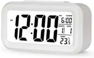 TXY LED Digital Alarm Clock Backlight Snooze Mute Calendar Desktop Electronic Bcaklight Table Clocks Desktop Clock (White) TXY LED Digital Alarm Clock Backlight Snooze Mute Calendar Desktop Electronic Bcaklight Table Clocks Desktop Clock (White)