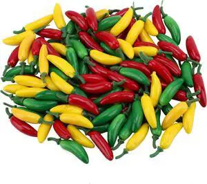 120pcs Mini Fake Hot Chili Peppers, Simulation Artificial Lifelike Small Chili, Foam Fake Vegetable for Photographic Props, Home Kitchen Decoration, Cabinet Ornament, Red Green Pepper DIY Crafts 120pcs Mini Fake Hot Chili Peppers, Simulation Artificial Lifelike Small Chili, Foam Fake Vegetable for Photographic Props, Home Kitchen Decoration, Cabinet Ornament, Red Green Pepper DIY Crafts