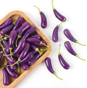 Mini Artificial Eggplant, 40PCS Mini Artificial Vegetables Fake Mini Vegetable Eggplant for Home Kitchen Photography Party Decoration, 2.5Inch Mini Artificial Eggplant, 40PCS Mini Artificial Vegetables Fake Mini Vegetable Eggplant for Home Kitchen Photography Party Decoration, 2.5Inch