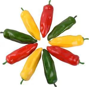 Artificial Pepper 9PCS Simulation Chili Fake Hot Chili Peppers Faux Vegetable Red Yellow Green Pepper for Home Kitchen DIY Crafts Photo Props Decoration Artificial Pepper 9PCS Simulation Chili Fake Hot Chili Peppers Faux Vegetable Red Yellow Green Pepper for Home Kitchen DIY Crafts Photo Props Decoration