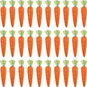 Artificial Mini Carrots with Green Leaves, Orange, Decorative Fake Vegetables for Easter Spring Crafts and Home Decor 3 Inch, 30 Pack Artificial Mini Carrots with Green Leaves, Orange, Decorative Fake Vegetables for Easter Spring Crafts and Home Decor 3 Inch, 30 Pack