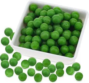 Woration 60g Fake Pea Grains Lifelike Vegetable Decoration with Bowl Set Woration 60g Fake Pea Grains Lifelike Vegetable Decoration with Bowl Set